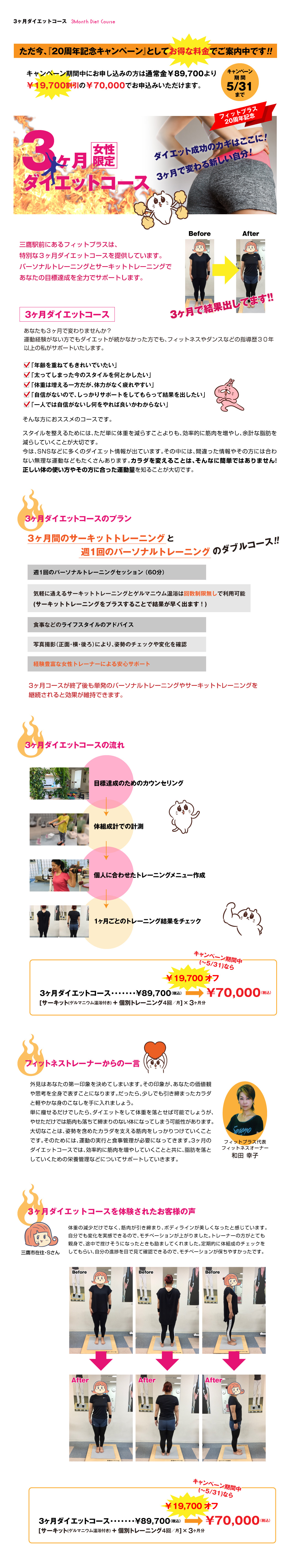 ３ヶ月ダイエットコース